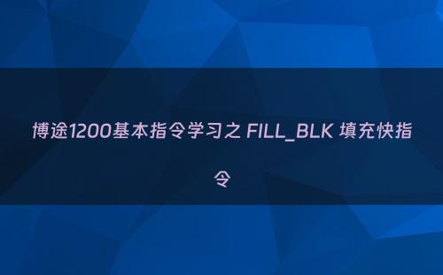 博途1200基本指令学习之 FILL_BLK 填充快指令