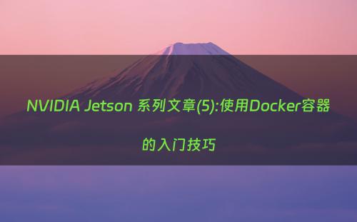 NVIDIA Jetson 系列文章(5):使用Docker容器的入门技巧