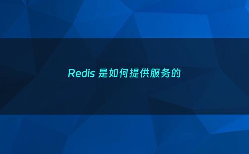 Redis 是如何提供服务的