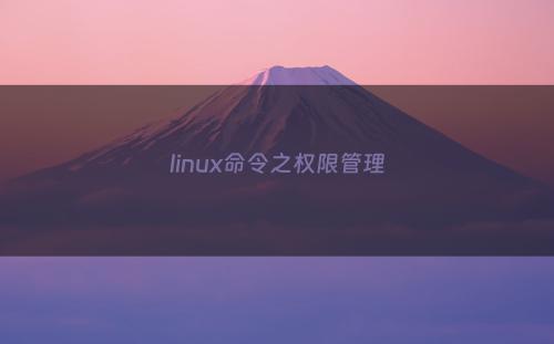 linux命令之权限管理