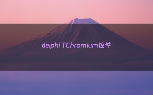 delphi TChromium控件