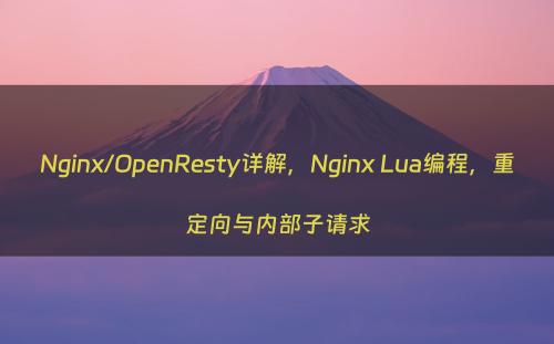 Nginx/OpenResty详解，Nginx Lua编程，重定向与内部子请求