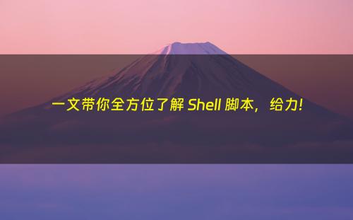 一文带你全方位了解 Shell 脚本，给力!
