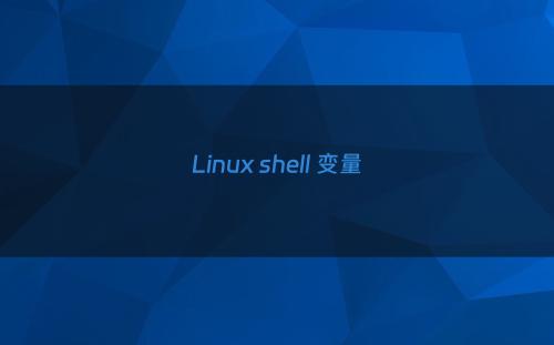 Linux shell 变量
