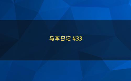 马车日记 433